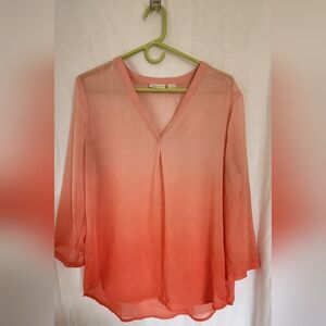 Liz Claiborne Coral Ombre Blouse